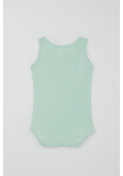 Breeze Erkek Bebek Çıtçıtlı Atlet Zıbın Body Basic 9 Ay-3 Yaş, Su Yeşili Su Yeşili