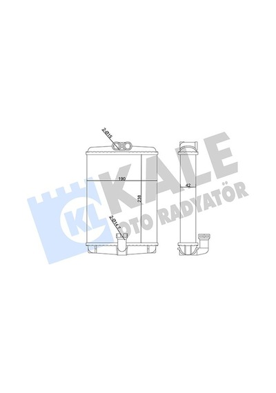 Kale 360205 Kalorifer Radyatörü - Mercedes E-class 1999-2002 E 320 Cdi Dizel 2108300561 - 2108300661 - 2208300261 - A2108300561 - A2108300661 - A2208300261