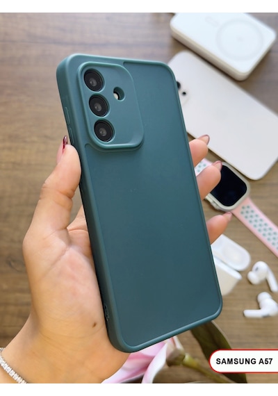 Samsung Galaxy A57 Uyumlu Kamera Korumalı Darbeye Dayanıklı Renk Atmayan Keep Silikon Kılıf Haki