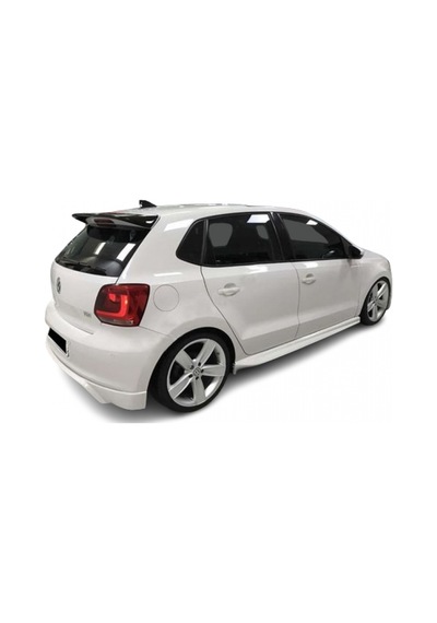 Volkswagen Polo 2010 - 2017 Arası Aero Yan Marşpiyel Seti Vakum Parlak Siyah Boyalıdır