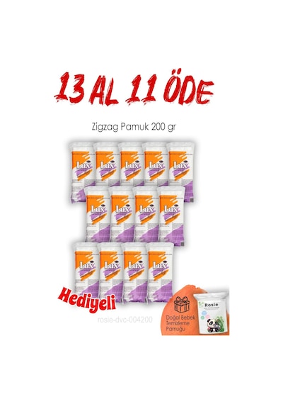 Lux 13 Al 11 Öde Zigzag Pamuk 200 Gr Ve Rosıe
