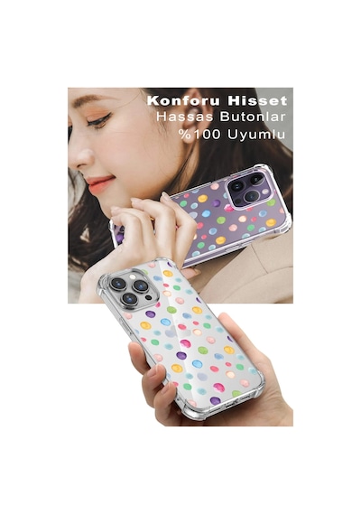 Samsung Galaxy S24fe İle Uyumlu Water Color 6 Baskılı Şeffaf Köşe Korumalı Antişok Kılıf