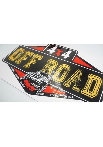Arazi Aracı Off Road 4x4 Kaput Bagaj Sticker 28x18 Cm