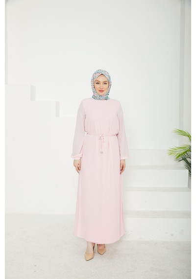 Armine Trend Kolları Lastikli Astarlı Elbise-rose 25yt927 Rose Armine Trend Kolları Lastikli Astarlı Elbise-rose 25yt927 Rose