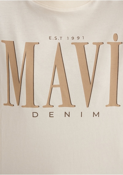 Mavi - Mavi Logo Baskılı Bej Tişört 1611990-70008 Bej Mavi - Mavi Logo Baskılı Bej Tişört 1611990-70008 Bej