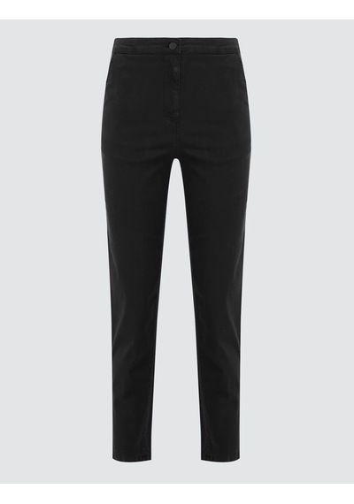 Jimmy Key Jimmy Key Siyah Normal Bel Normal Paça Gabardin Pantolon 5ww184558900