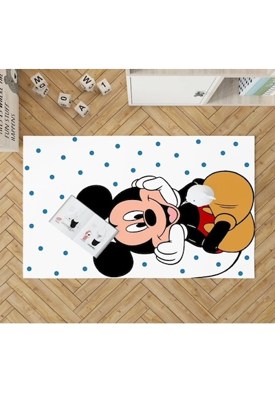 Mickey Miki Fare Dijital Baskı Çocuk Oda Halısı