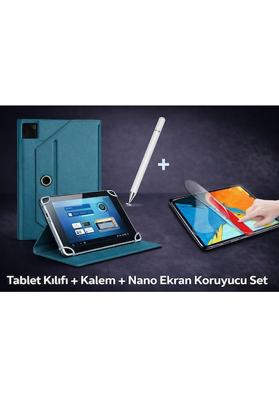 Xiaomi Pad 7 11.2" Uyumlu Tablet Kılıfı Ekran Koruyucu Kalem Kapaklı Kılıf