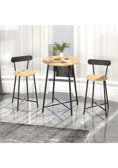 Mutfak Oval 2 Kişilik Bar Yemek Masası Çam 1515