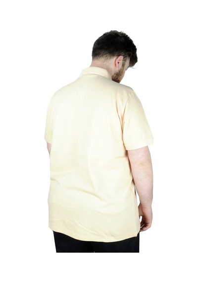 Mode Xl Battal Beden Erkek Tshirt Polo Yaka Cepli Klasik Pike 20552 Bej 001