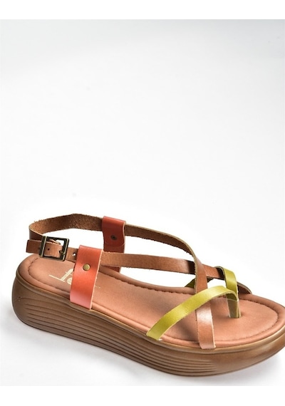 Fox Shoes Multi Hakiki Deri Kadın Sandalet