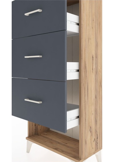 Hyperion Dolap 3 Çekmeceli 60x44x134 Çam-antrasit Çam Hyperion Dolap 3 Çekmeceli 60x44x134 Çam-antrasit Çam