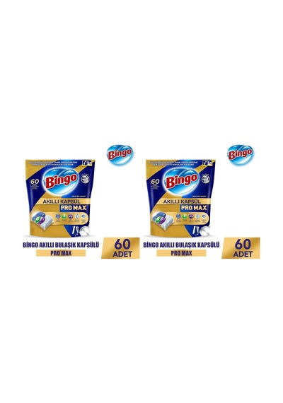 Akıllı Kapsül Pro Max Bulaşık Makinesi Deterjanı Tableti 60'li 2li Paket