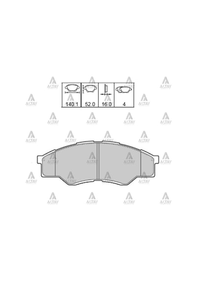 Toyota Hilux / Mitsubishi Pajero 2008-2009 Fren Balatası Ön 3.2 4x2 04465-0k160