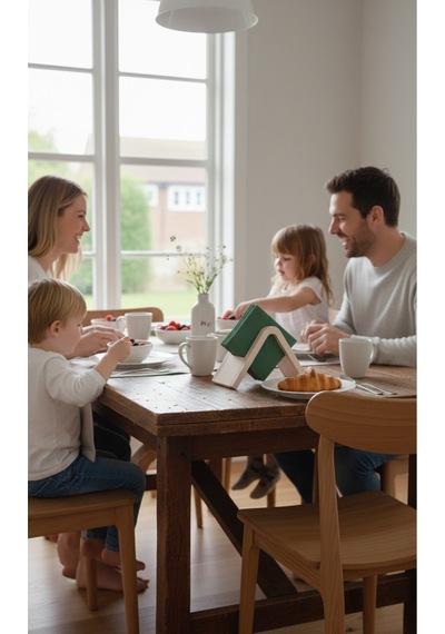 Doğal Ahşap Peçetelik - Modern Mutfak Ve Yemek Masası Aksesuarı Krem