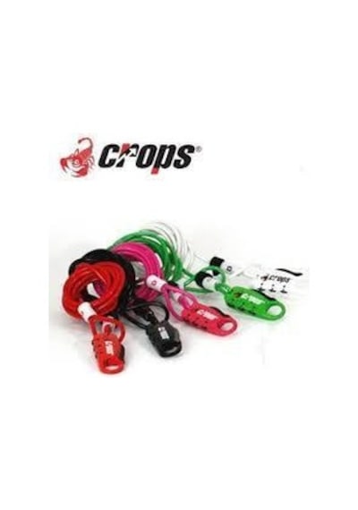 Crops Bisiklet ve Motosiklet Kask Klidi 4x1800 MM Şifreli Beyaz