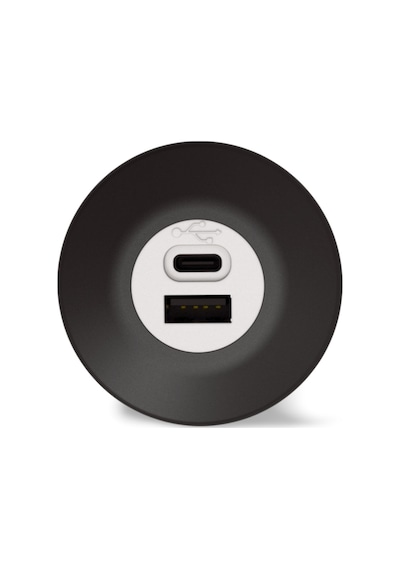Suc2ac-b 12v/24v 2a Gömme Tip Usb Şarj Cihazı Mavi Led, Type-a Ve Type-c Çıkışlı