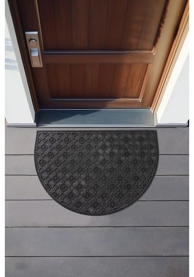 Step Yarım Ay Dış Kapı Paspası Siyah Pvc 45x70 462709, 45 X 70 Çok Renkli