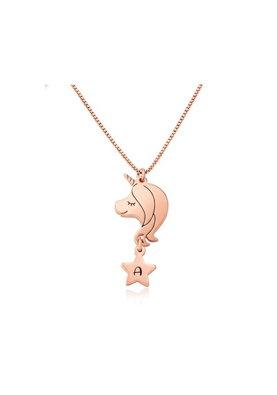 Ponny Harfli Gümüş Kolye - Rose Rose Gold