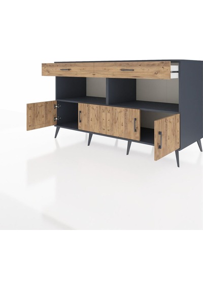 Kronos Konsol 2 Raflı 2 Çekmeceli 4 Kapaklı 176x59x99 Antrasit-ça Antrasit-çam Kronos Konsol 2 Raflı 2 Çekmeceli 4 Kapaklı 176x59x99 Antrasit-ça Antrasit-çam