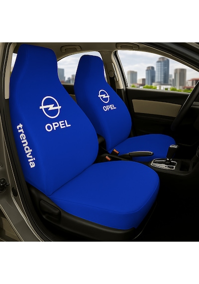 Opel Uyumlu Ön Arka Penye Oto Koltuk Kılıfı Takımı - Servis Tipi Koruyucu Kılıf Mavi