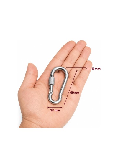Metal Vidalı Karabina 6 Mm 5 Adet