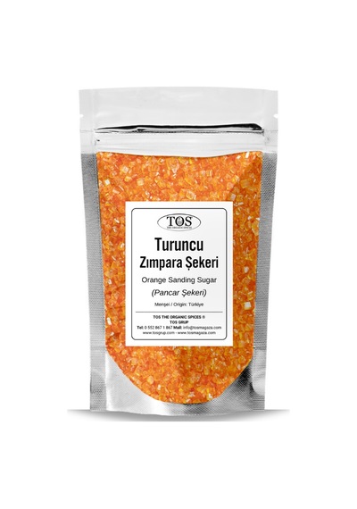Tos The Organic Spices Turuncu Zımpara Şekeri 500 G Orange Sanding Sugar