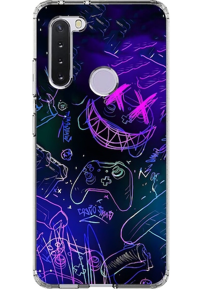 Samsung Galaxy A21 Uyumlu Şeffaf Kılıf Graffiti 4 Tasarımlı