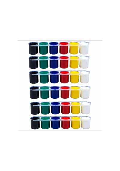 6 Adet 6lı 25 Ml Akrilik Boya Renkli