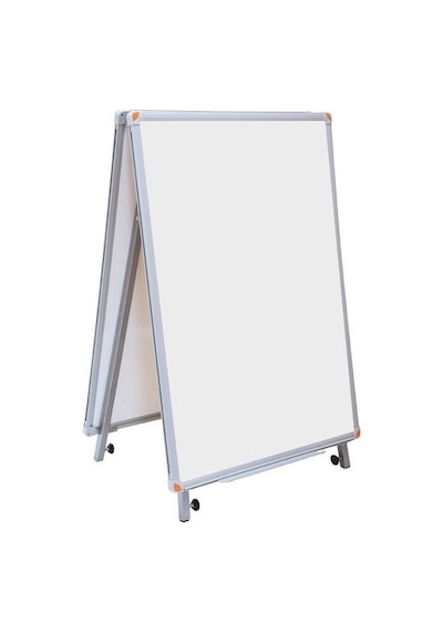 Çift Yüzlü Çatı Tipi Yazı Tahtası 60x85 Beyaz