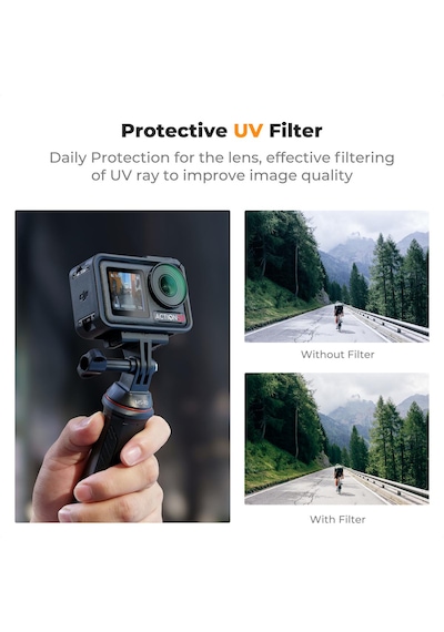 K&f Concept Uv Filtre Djı Osmo Action 4/5 Pro Uyumlu