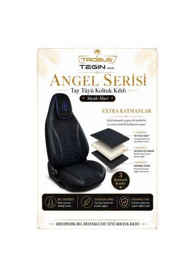 Subaru Xv 2012 Ve Sonrası Uyumlu Angel Serisi Tay Tüyü Koltuk Kılıfı Siyah Mavi 35522089