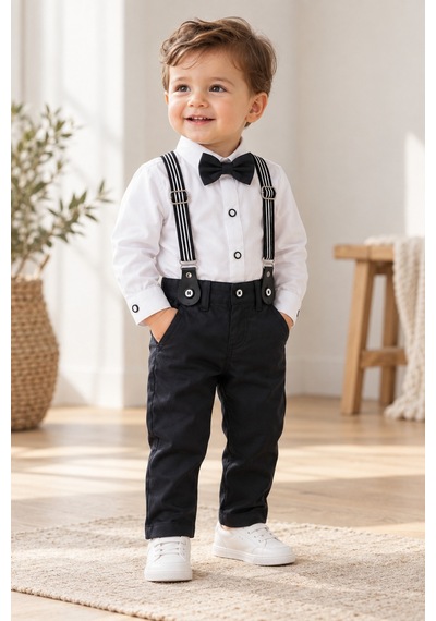 Nota Kids Erkek Çocuk Gömlek Ve Pantolon Takımı Siyah