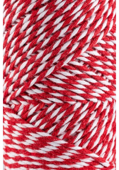 Sensy Premium 100 Metre 100 G Kırmızı Beyaz Paket Ip Hediye Paketleme Ipi Marteniçka Ipi Twine Baker