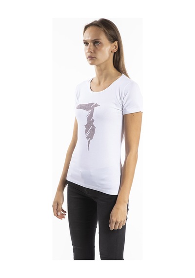 TRUSSARDI Kadın  T'shirt TRRD003855 Beyaz