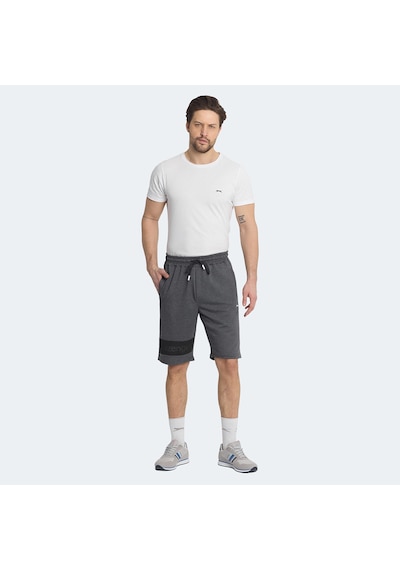 Slazenger NUKA Erkek Cepli Kapri Koyu Gri Şort