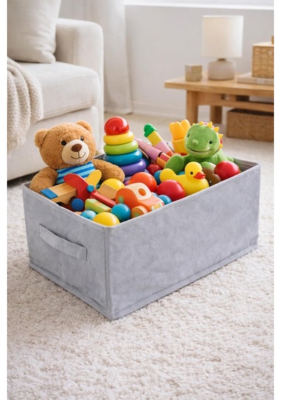 Tr Ordena 4'lü Gri Dolap İçi Düzenleyici Katlanabilir Organizer, 45x24x20 Cm Genel