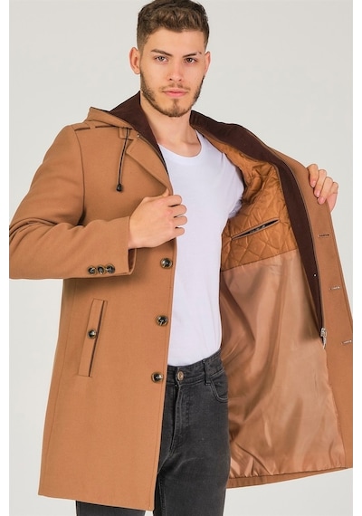 Plt8406 Dewberry Erkek Palto-Camel