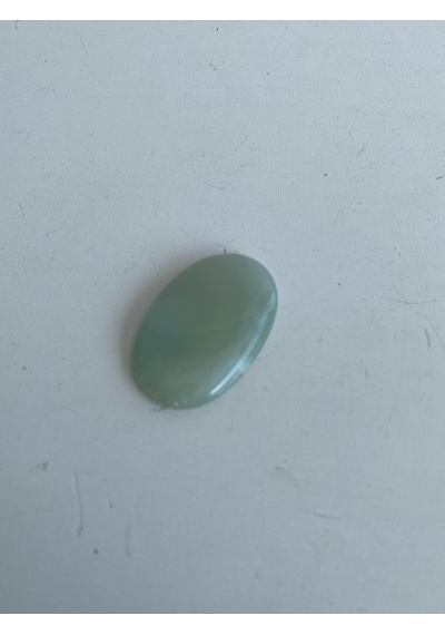 Kabaşon Kesim Doğal Aqua Kalsedon Taşı 65 Karat Çok Renkli
