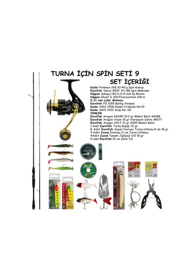 Turna Avı İçin Spin Olta Seti 9