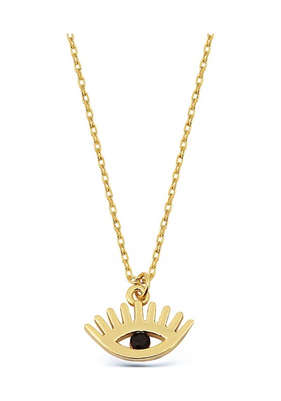 Kuyumcudukkani "siyah Taşlı Göz"figürlü Kolye-37109-g-blk Gold