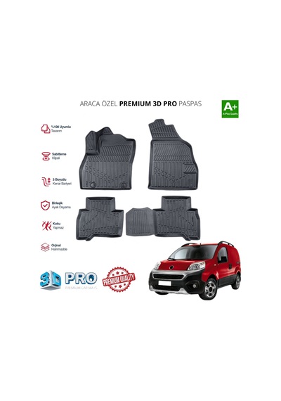 Fiorino Araca Özel 3d Paspas 2014 2015 2016 2017 2018 2019 2020 2021 2022