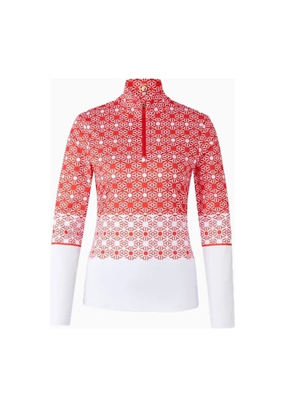 Bogner Sport First Layer Beline Termal Kadın Kayak Içlik İçlik Kırmızı-beyaz Kırmızı - Beyaz