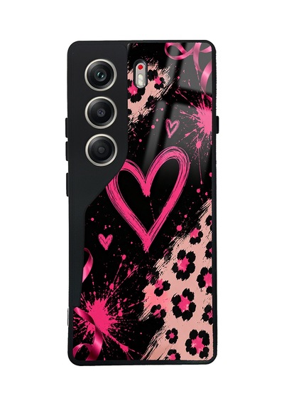 Tecno Camon 40 Pro Kılıf Kamera Lens Korumalı Desenli Silikon Üstün Koruma Pazarplus Pembe