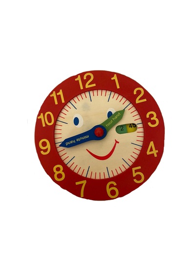 Eğitici Ahşap Oyuncak Saat Gülen Yüzlü Digital Clock