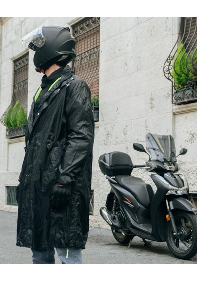Oj Compact Over Parka Yağmurluk Siyah