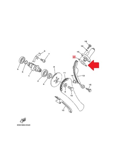 Yamaha Ybr 125 Or.  Egzantrik Gergi Contası 5Vl-E2213-10