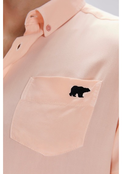 Bad Bear Frank Pembe Erkek Basic Kısa Kollu Gömlek Pembe