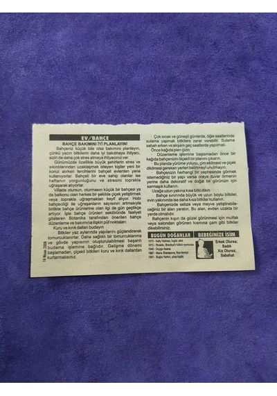 19 Nisan 2008 Takvim Yaprağı - Nostaljik Koleksiyonluk Takvim Yaprağı