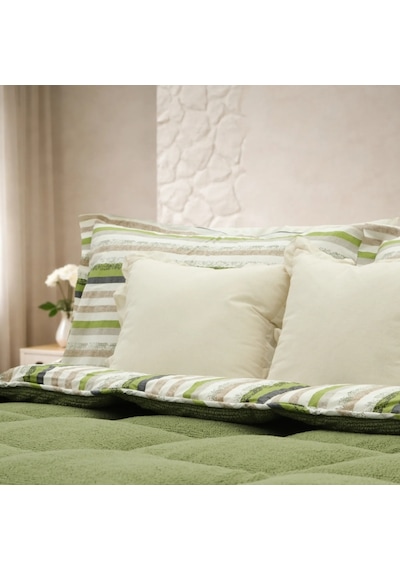 Sherpa Comforter Çift Kişilik Uyku Seti - Yeşil